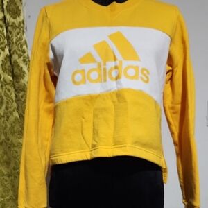 Adidas Golden Yellow and White Crewneck
